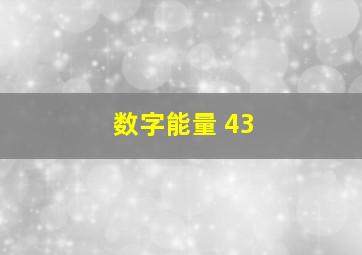 数字能量 43